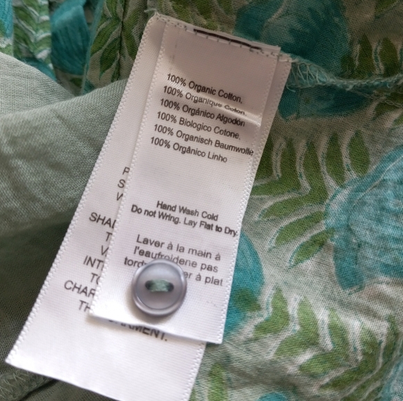 Emerson Fry India Collection Frances Blouse Organic Cotton Block Printed M - Picture 10 of 15